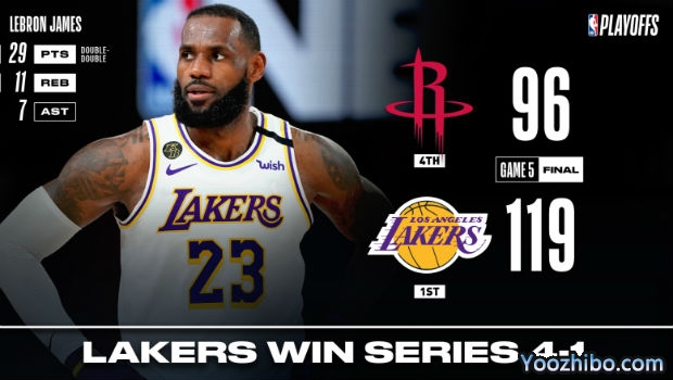 <a href=/mianfeilanqiu/lakers/ target=_blank class=infotextkey>湖人</a>大胜<a href=/mianfeilanqiu/rockets/ target=_blank class=infotextkey>火箭</a>大比分4-1晋级西决